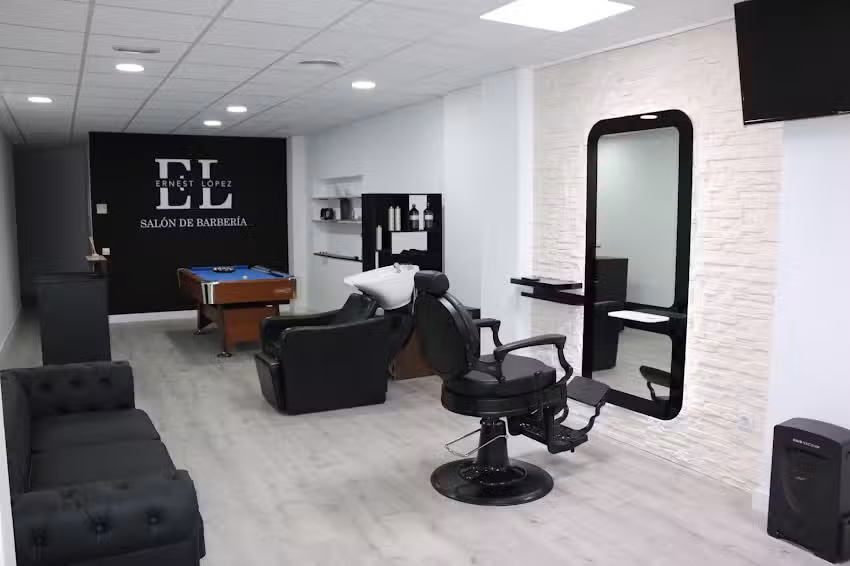El salón de barbería