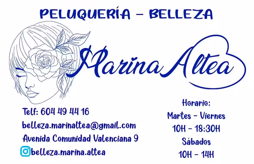 Peluquer&iacute;a Belleza MARINA ALTEA