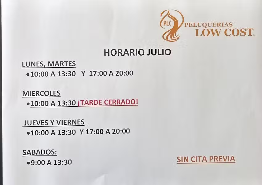 Peluquerías low cost